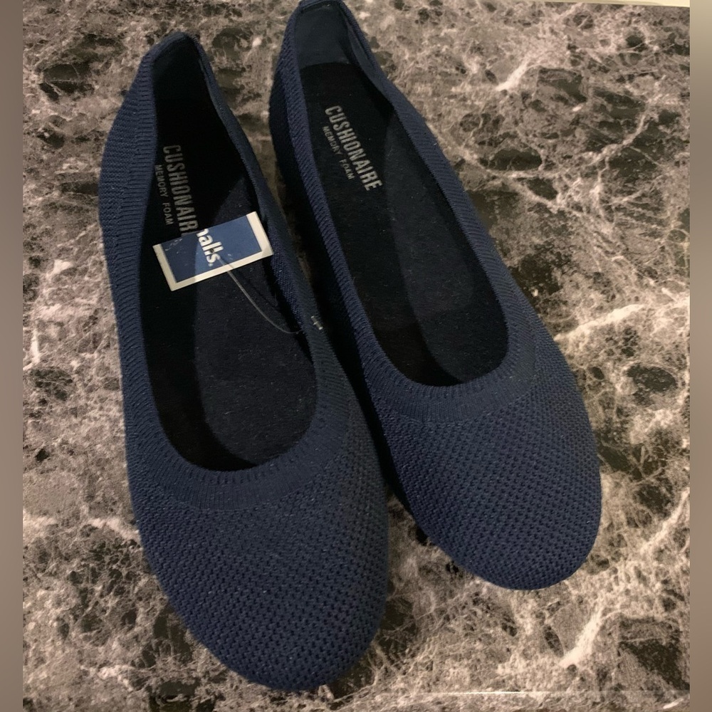 Cushionaire Tyra Knit Ballet Flats Navy Blue Women’s size 8.5 - Picture 3 of 5